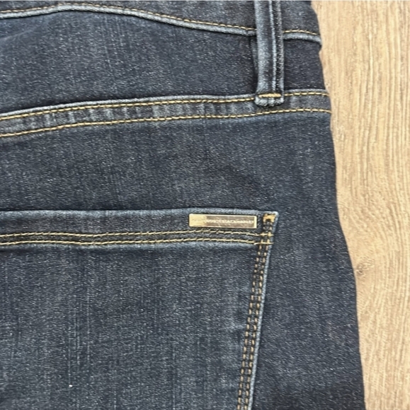 WHBM Women's High-Rise Sculpt Pleated Stripe Detail Skinny Ankle Stretch Jeans 4 - Picture 9 of 16